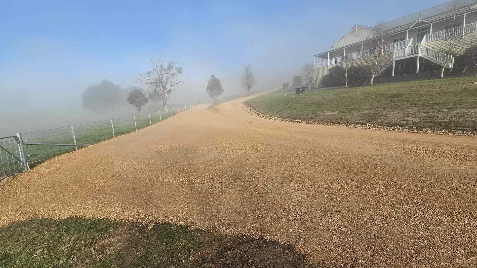 Crushed rock driveway construction Central Victoria