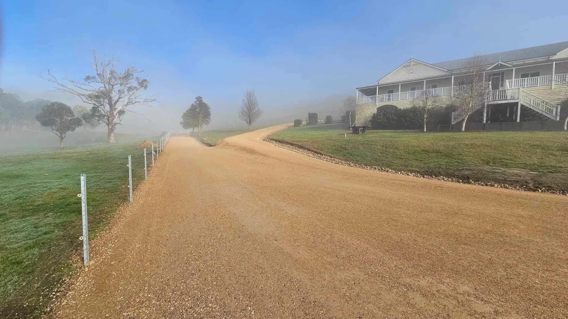 Crushed rock driveway construction Central Victoria