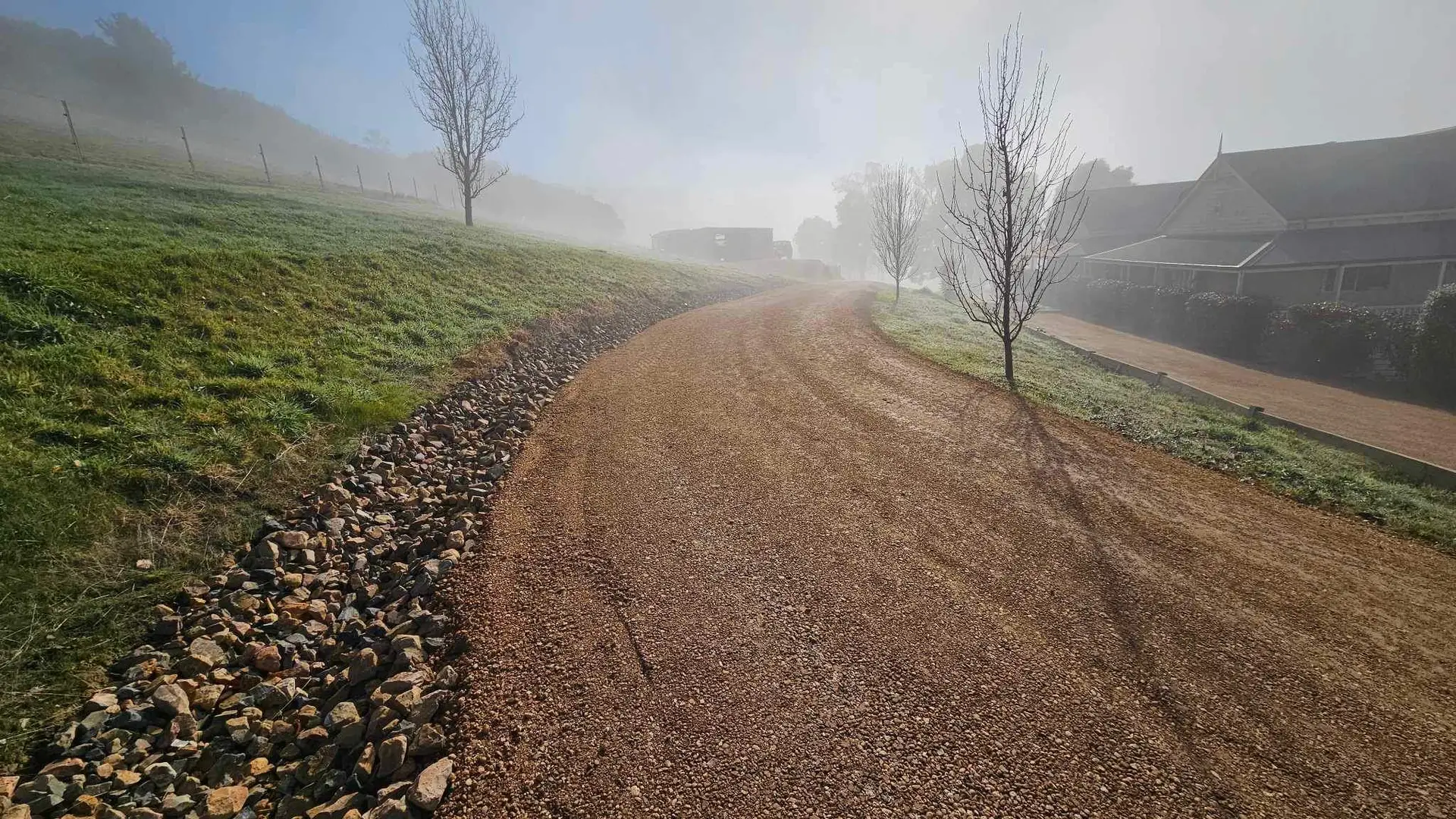 Crushed rock driveway construction Central Victoria