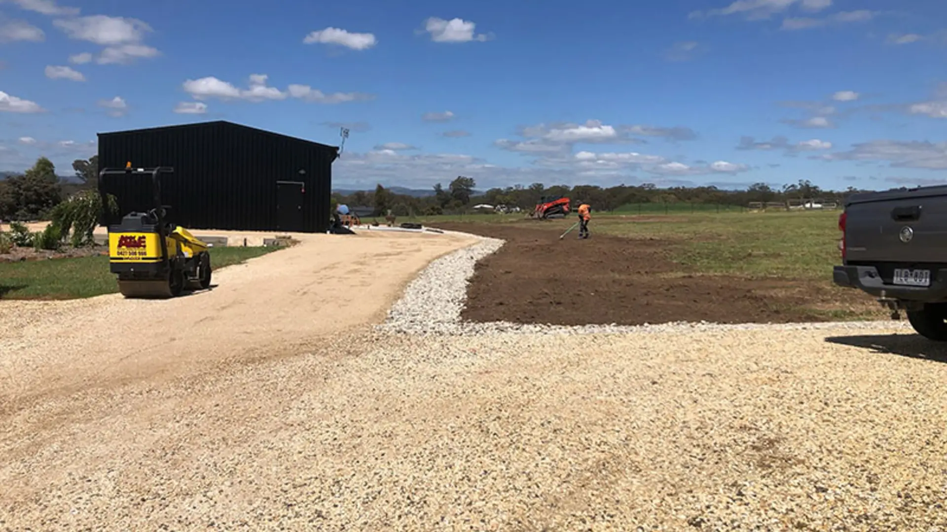 Crushed rock driveway construction Central Victoria