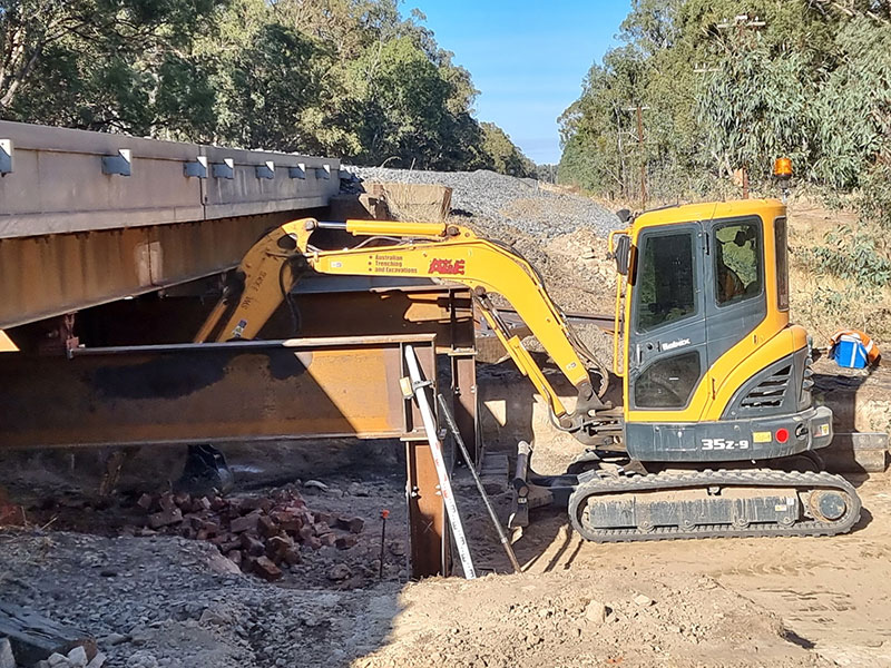 Rail contracting earthworks Victoria