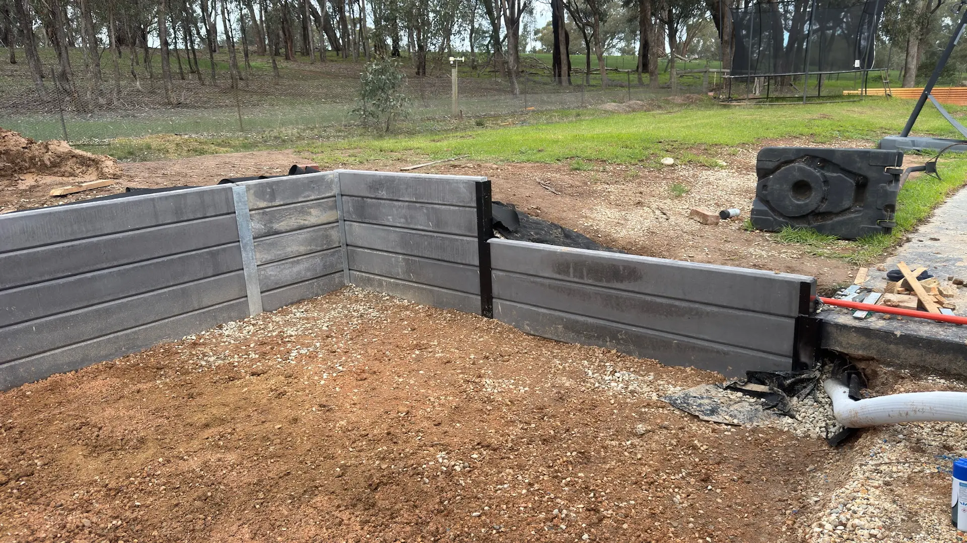 Retaining wall construction Central Victoria