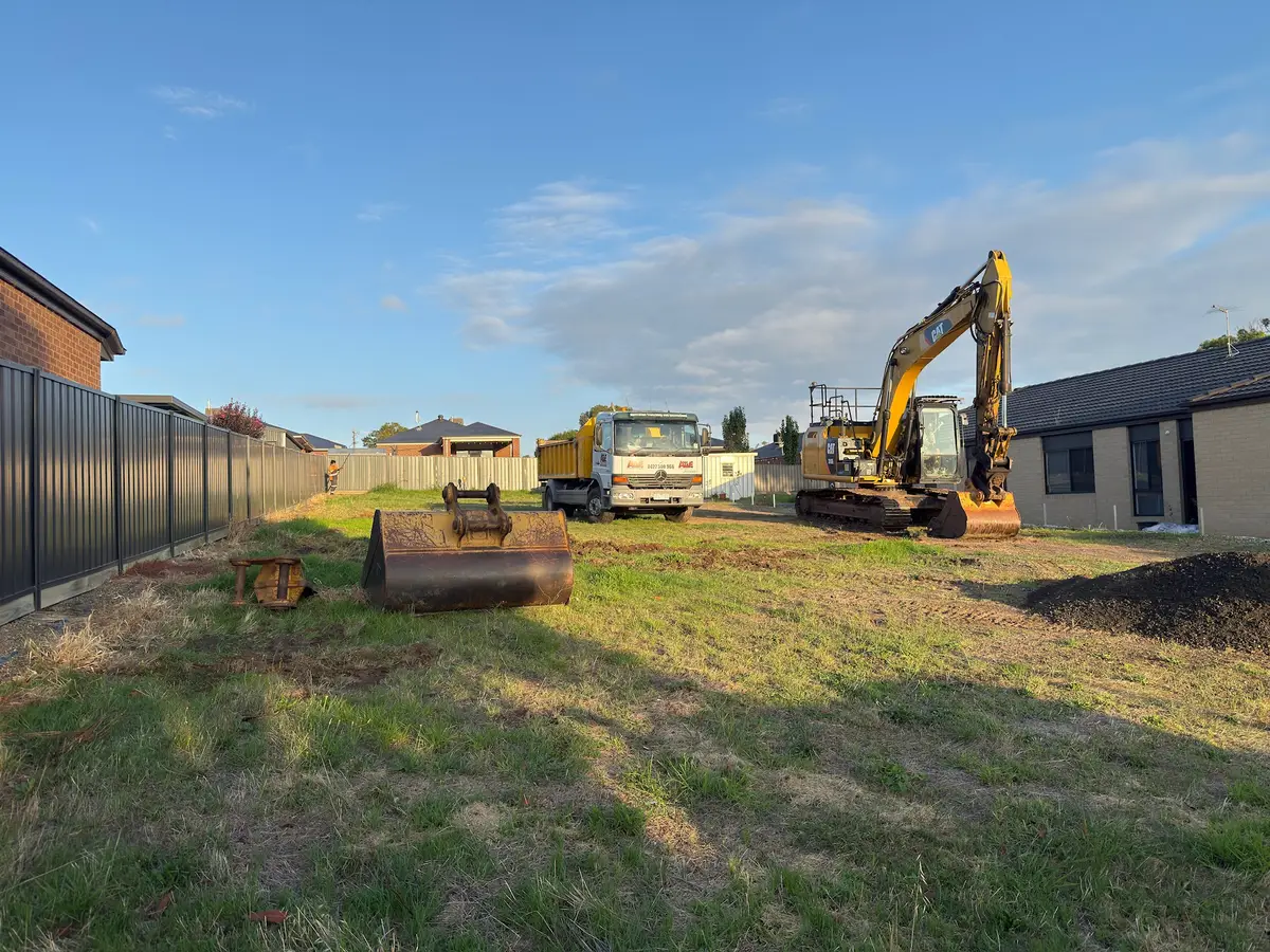 Site cuts and earthworks Central Victoria