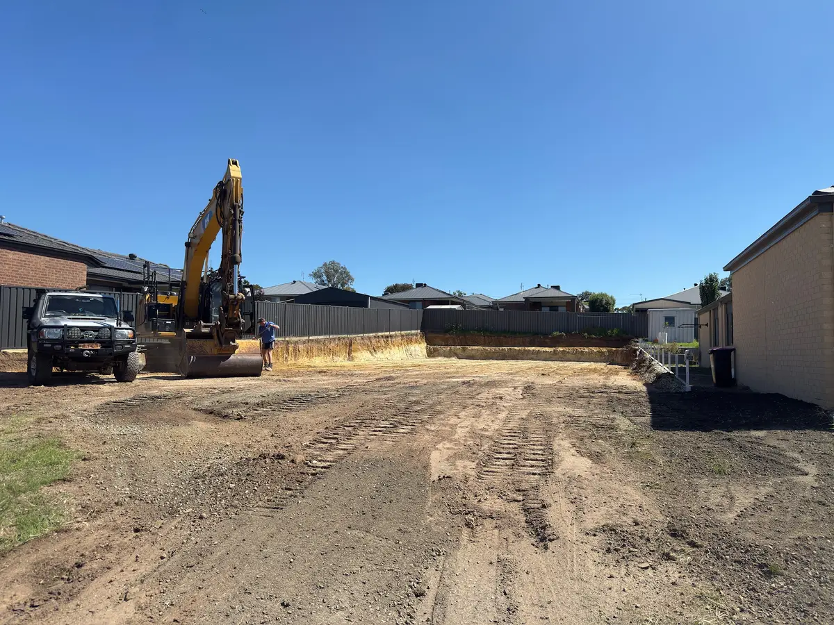 Site cuts and earthworks Central Victoria