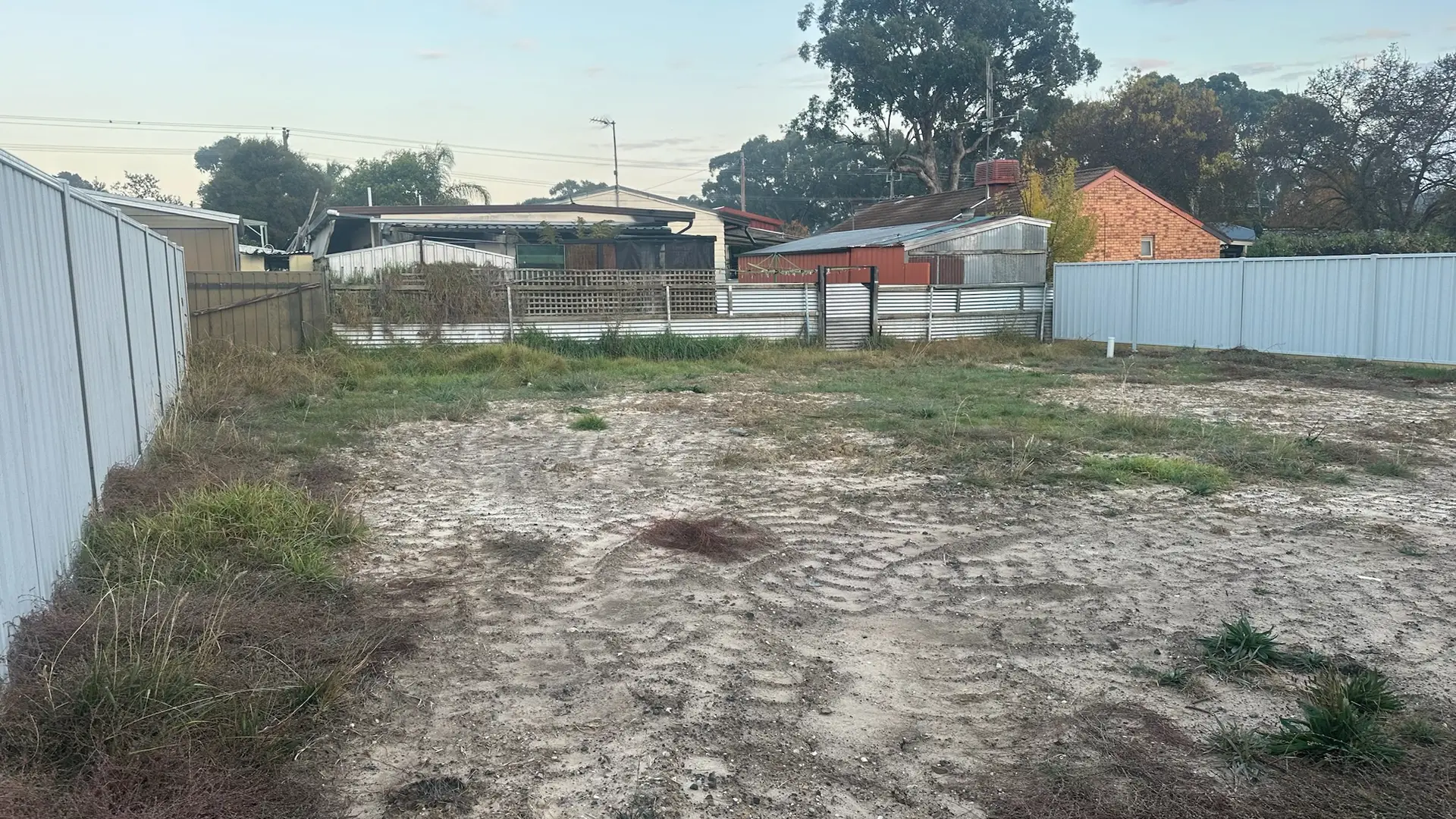 Site cuts and earthworks Central Victoria