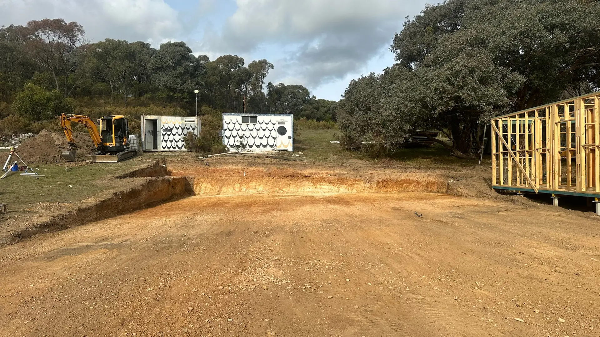 Site cuts and earthworks Central Victoria