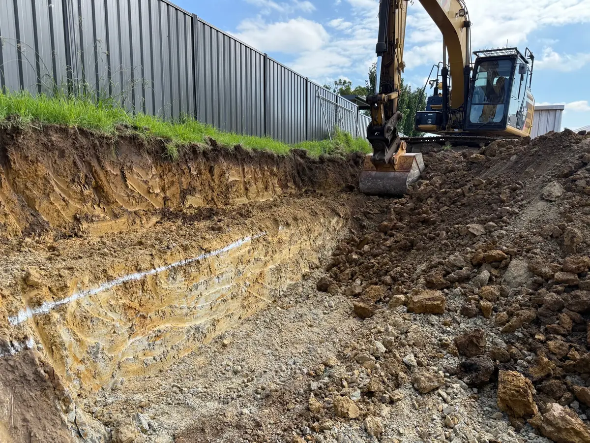 Site cuts and earthworks Central Victoria
