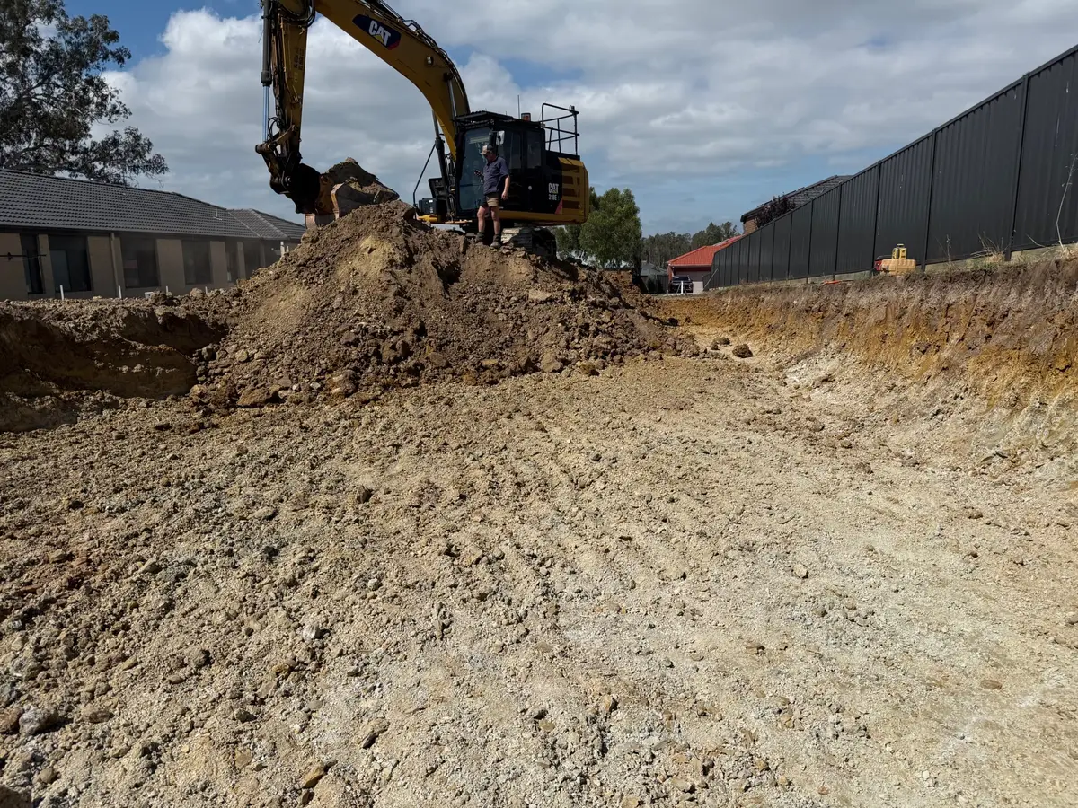 Site cuts and earthworks Central Victoria