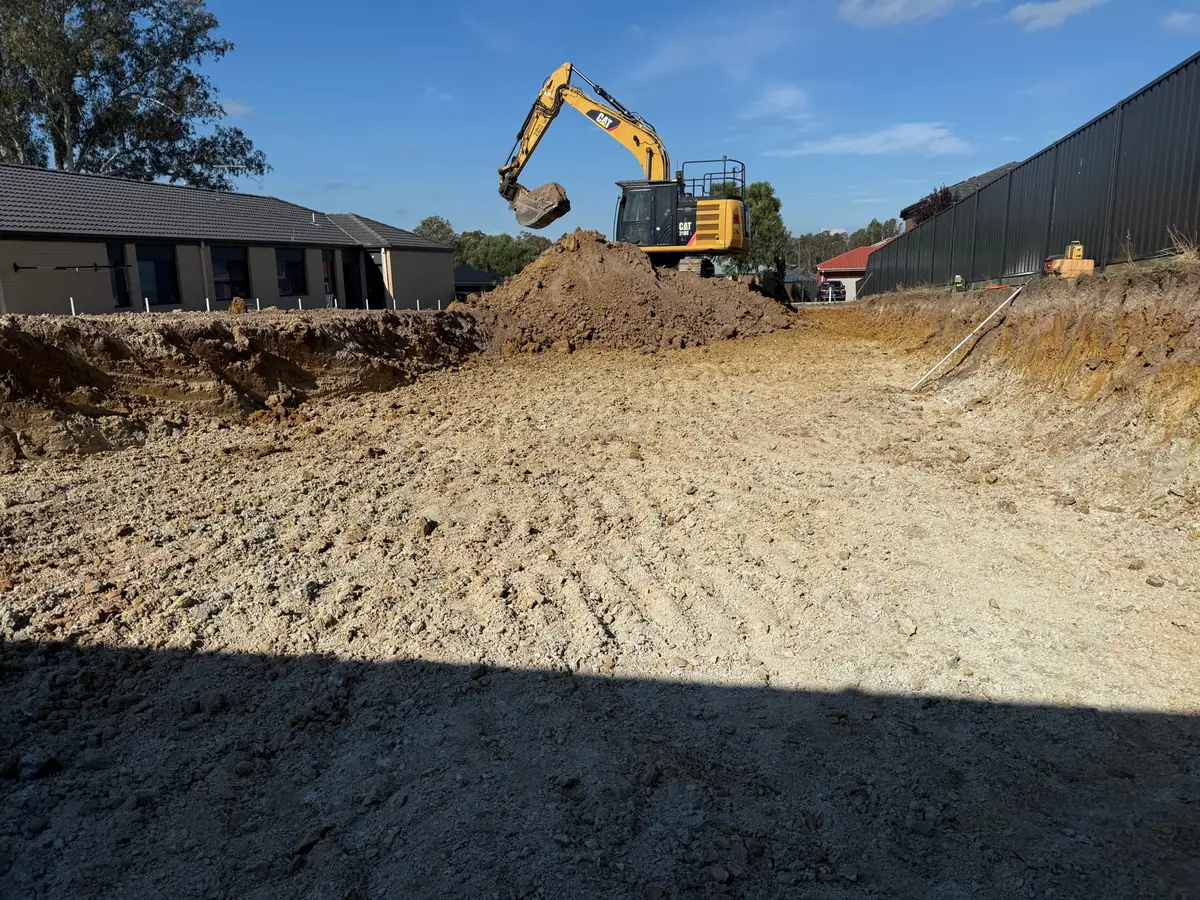 Site cuts and earthworks Central Victoria