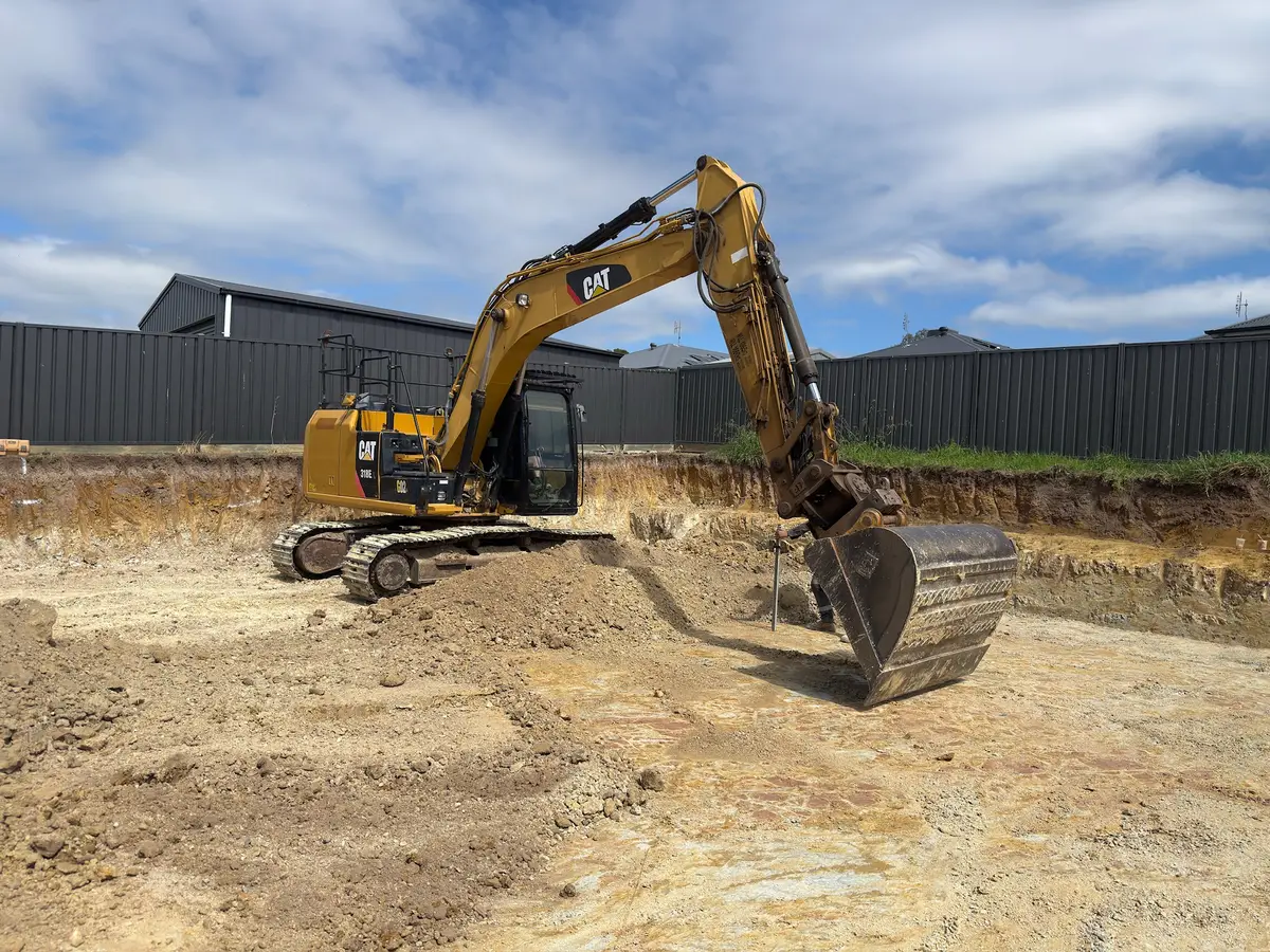 Site cuts and earthworks Central Victoria