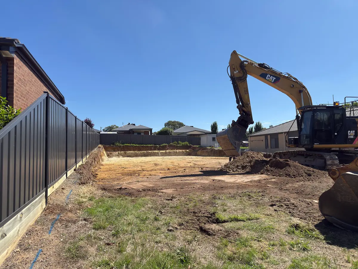Site cuts and earthworks Central Victoria